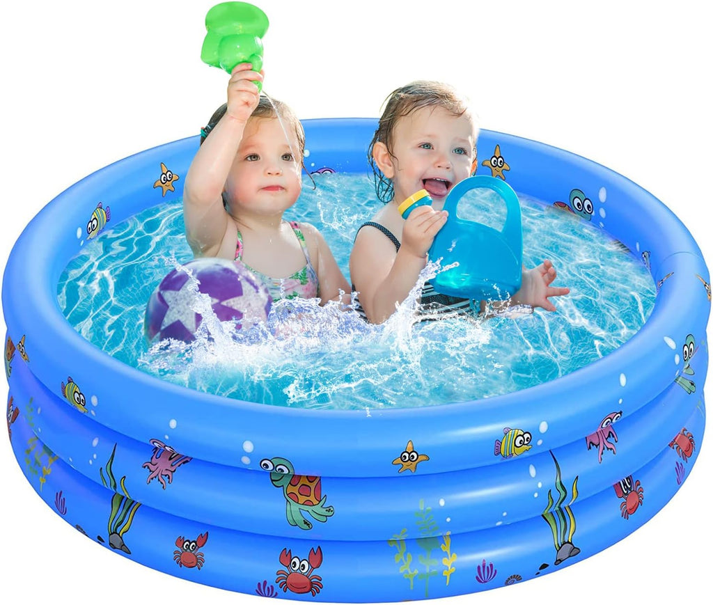 Inflatable Pool Baby Retro Blow Up Swimming Pool Family Cute Style Thickened Water Pool