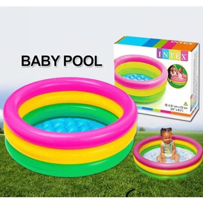 Inflatable Pool Baby Retro Blow Up Swimming Pool Family Cute Style Thickened Water Pool