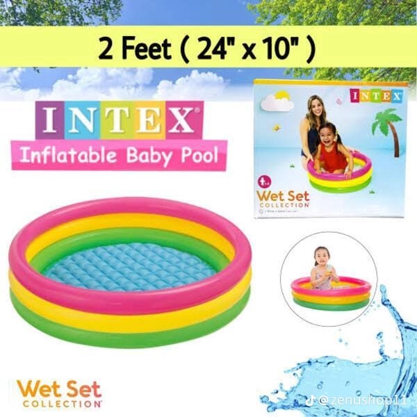 Inflatable Pool Baby Retro Blow Up Swimming Pool Family Cute Style Thickened Water Pool