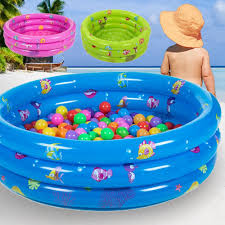 Inflatable Pool Baby Retro Blow Up Swimming Pool Family Cute Style Thickened Water Pool