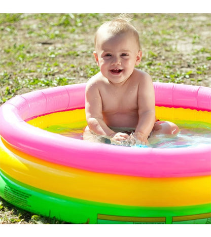 Inflatable Pool Baby Retro Blow Up Swimming Pool Family Cute Style Thickened Water Pool